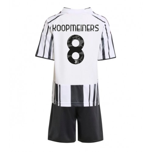 Juventus Kind Voetbalshirt compleet Teun Koopmeiners #8 2025-26 Thuis Juventus Kind Voetbalshirt compleet Teun Koopmeiners #8 2025-26 Thuis