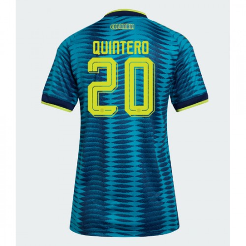 Kolumbia Vonkajší MS 2026 Juan Fernando Quintero #20 Ženy Futbalový Dres 2 Kolumbia Vonkajší MS 2026 Juan Fernando Quintero #20 Ženy Futbalový Dres – Obrázok 2