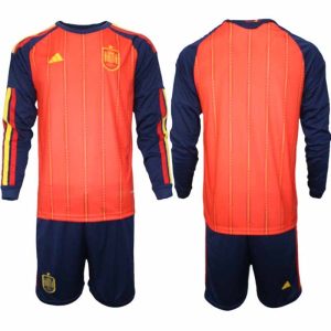 Fußball-Set Spanien WM 2026 – Herren Trikots Langarm + Shorts