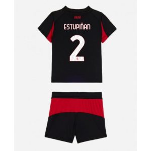 Futbalovy dres detsky Komplet AC Milan Pervis Estupinan #2 2025-26 Domáci