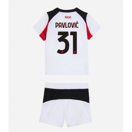 Futbalovy dres detsky Komplet AC Milan Strahinja Pavlovic #31 2025-26 Preč 1 Futbalovy dres detsky Komplet AC Milan Strahinja Pavlovic #31 2025-26 Preč