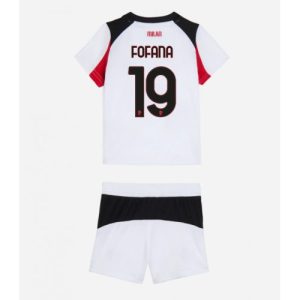 Futbalovy dres detsky Komplet AC Milan Youssouf Fofana #19 2025-26 Preč