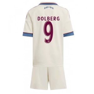 Detský futbalový komplet Ajax Kasper Dolberg #9 2025-26 Tretina