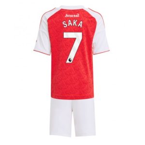Kinder-Fußballtrikot Arsenal Bukayo Saka #7 2025-26 Heimsets