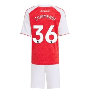 Kinder-Fußballtrikot Arsenal Martin Zubimendi #36 2025-26 Heimsets