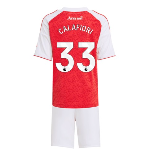 Kinder-Fußballtrikot Arsenal Riccardo Calafiori #33 2025-26 Heimsets 1 Kinder-Fußballtrikot Arsenal Riccardo Calafiori #33 2025-26 Heimsets