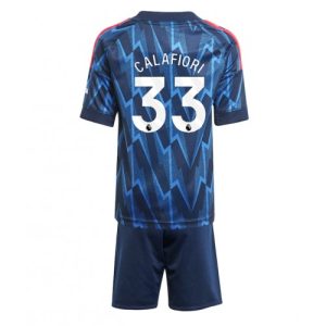 Kinder-Fußballtrikot Arsenal Riccardo Calafiori #33 2025-26 Auswärtssets