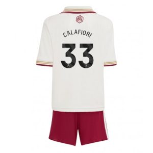 Kinder-Fußballtrikot Arsenal Riccardo Calafiori #33 2025-26 Drittel Sets