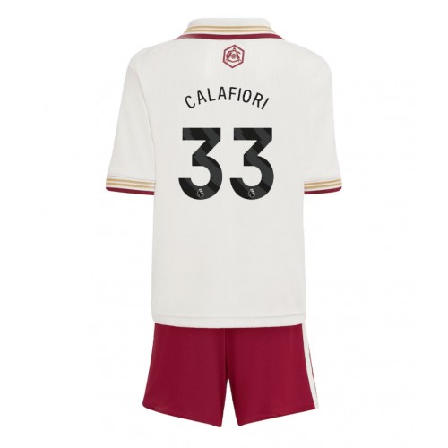 Kinder Voetbal Shirt Arsenal Riccardo Calafiori #33 2025-26 Tretina Sets Kinder Voetbal Shirt Arsenal Riccardo Calafiori #33 2025-26 Tretina Sets