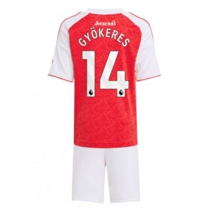 Fußballtrikots Kinder Arsenal Viktor Gyokeres #14 2025-26 Heimsets