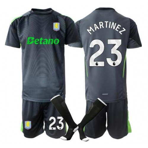 Kinders Fußballtrikot Aston Villa Emiliano Martínez #23 Torwart 2025-26 Heim Komplett 1 Kinder-Fußballtrikot Aston Villa Emiliano Martínez #23 Torhüter 2025-26 Heimset