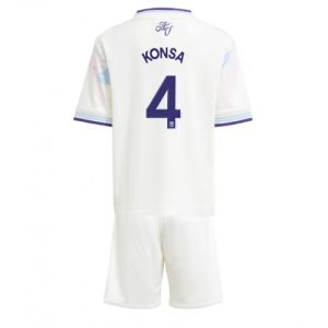 Futbalový dres pre deti Komplet Aston Villa Ezri Konsa #4 2025-26 Tretina