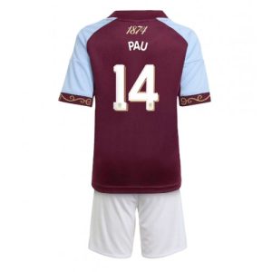 Detský Futbalový dres Aston Villa Pau Torres #14 2025-26 Domáci Komplet