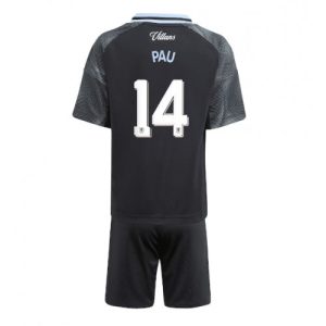 Detský Futbalový dres Aston Villa Pau Torres #14 2025-26 Preč Komplet