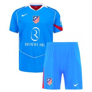 Futbalové dresy pre deti Atletico Madrid 2025-26 Tretina Komplety