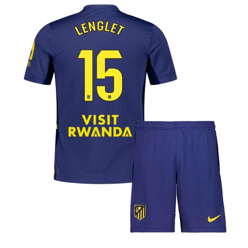 Voetbalshirt kind Atletico Madrid Clement Lenglet #15 2025-26 VoorPre European? Komplekten Voetbalshirt kind Atletico Madrid Clement Lenglet #15 2025-26 VoorPre European? Komplekten