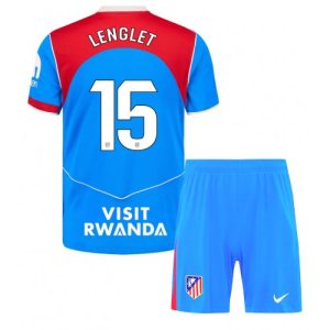 Futbalovy dres detsky Atletico Madrid Clement Lenglet #15 2025-26 Tretina Komplety