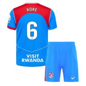Futbalovy dres detsky Atletico Madrid Koke #6 2025-26 Tretina Komplety