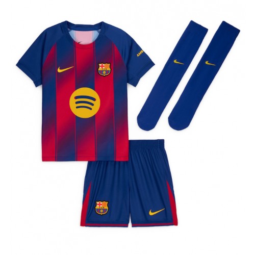 Lacne Dětský Futbalové dres Barcelona Lamine Yamal #10 2025-26 Domáci futbalový komplet 2 Lacne Dětský Futbalové dres Barcelona Lamine Yamal #10 2025-26 Krátky Rukáv - Domáci (+ trenírky)