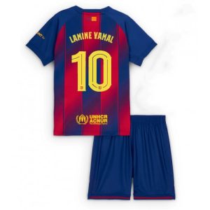 Home 19 Lacne Dětský Futbalové dres Barcelona Lamine Yamal #10 2025-26 Krátky Rukáv - Domáci (+ trenírky)