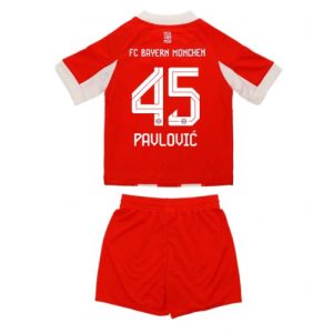 Detský Futbalový dres Bayern Munich Aleksandar Pavlovic #45 2025-26 Domáci Komplety