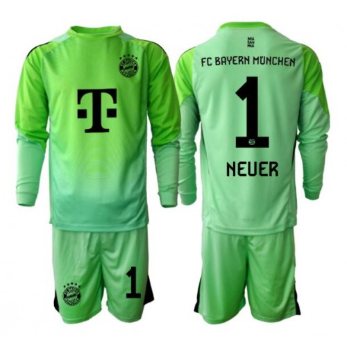 Futbalový dres pre deti Bayern Munich Manuel Neuer #1 Brankarsky 2025-26 Dlhy Rukáv - Domáci 1 Futbalový dres pre deti Bayern Munich Manuel Neuer #1 Brankarsky 2025-26 Dlhy Rukáv - Domáci