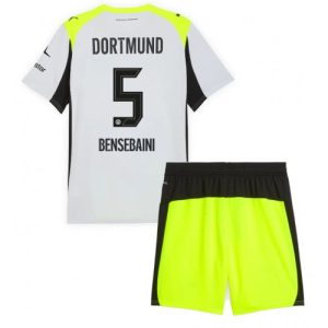 Detský futbalový komplet Borussia Dortmund Ramy Bensebaini #5 2025-26 Preč