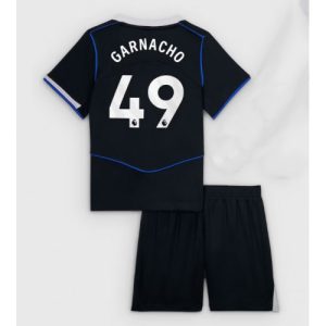 Detský Futbalový dres Chelsea Alejandro Garnacho #49 2025-26 Tretina Komplety