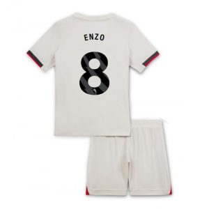 Futbalové dresy pre deti Chelsea Enzo Fernandez #8 2025-26 Preč Komplety