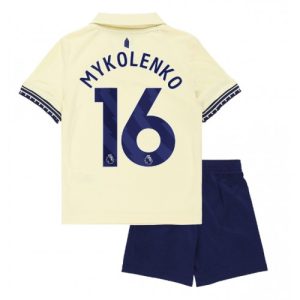 Detský futbalový dres Everton Vitaliy Mykolenko #16 2025-26 Preč Komplet