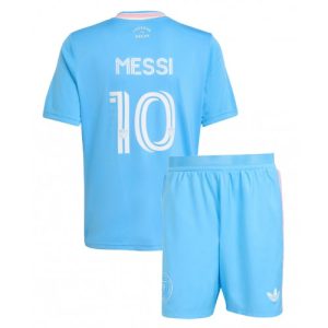 Futbalové dresy pre deti Inter Miami Lionel Messi #10 2025-26 Tretina Komplet