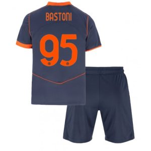 Detský Futbalový dres Inter Milan Alessandro Bastoni #95 2025-26 Tretina Komplet