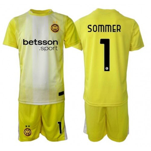 Detský Futbalový dres Inter Milan Yann Sommer #1 Brankarsky 2025-26 Preč Komplet 1 Detský Futbalový dres Inter Milan Yann Sommer #1 Brankarsky 2025-26 Preč Komplet