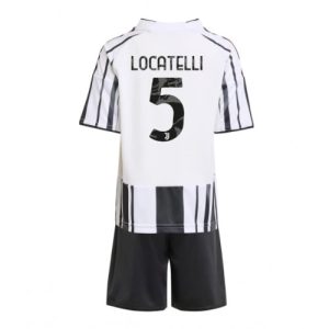 Kinder voetbalshirt compleet Juventus Manuel Locatelli #5 2025-26 Thuis