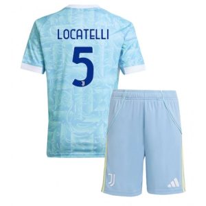 Kinderen Voetbalshirt set Juventus Manuel Locatelli #5 2025-26 Uit