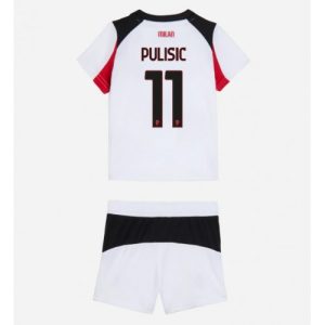 Detské Futbalové dresy Komplet AC Milan Christian Pulisic #11 2025-26 Preč