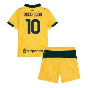 Detské Futbalové dresy Komplet AC Milan Rafael Leao #10 2025-26 Tretina