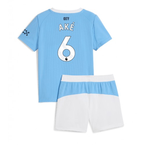 Fussball für Kinder Komplett Manchester City Nathan Ake #6 2025-26 Heim 1 Fußball für Kinder Komplett Manchester City Nathan Ake #6 2025-26 Heim