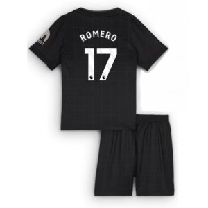 Lacne Detský dres Komplet Tottenham Hotspur Cristian Romero #17 2025-26 Preč