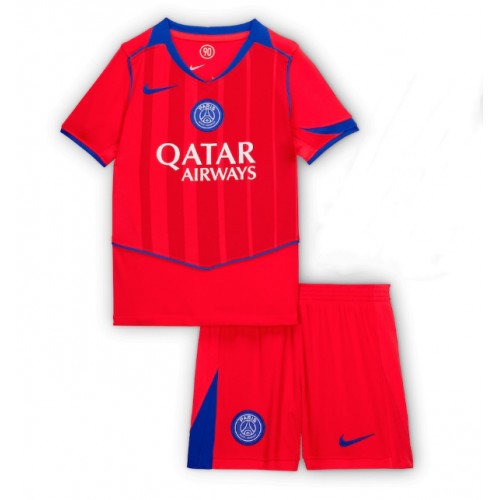 "Kinder Voetbalshirt Volledig Paris Saint-Germain 2025-26 Drietal 1" Detský futbalový dres Komplety Paris Saint-Germain 2025-26 Tretina