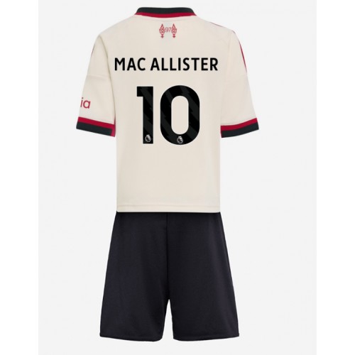 Voetbalshirts voor kinderen Liverpool Alexis Mac Allister #10 2025-26 Vooruit Sets 1 Voetbalshirts voor kinderen Liverpool Alexis Mac Allister #10 2025-26 Uit Completen