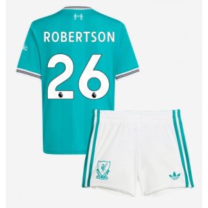 Detské Futbalové dresy Liverpool Andrew Robertson #26 2025-26 Tretina Komplety