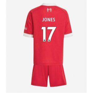 Detské Futbalové dresy Liverpool Curtis Jones #17 2025-26 Domáci Komplety