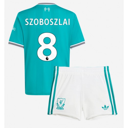 Futbalové dresy pre deti Liverpool Dominik Szoboszlai #8 2025-26 Tretina Komplety 1 Futbalové dresy pre deti Liverpool Dominik Szoboszlai #8 2025-26 Tretina Komplety