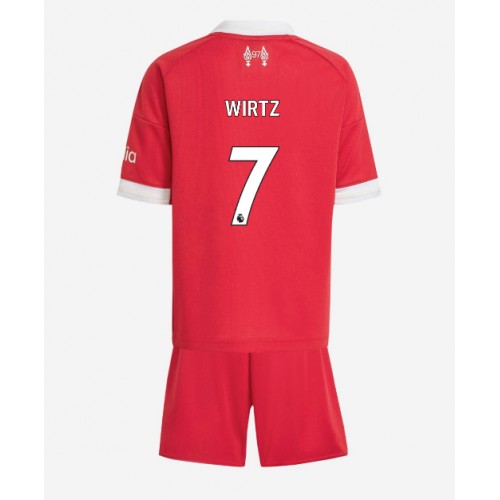 Voetbalshirts voor kinderen Liverpool Florian Wirtz #7 2025-26 Thuis Sets 1 Voetbalshirts voor kinderen Liverpool Florian Wirtz #7 2025-26 Thuis Sets