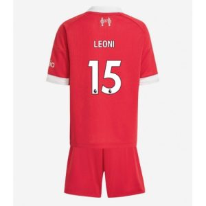 Detské Futbalové dresy Liverpool Giovanni Leoni #15 2025-26 Domáci Komplety