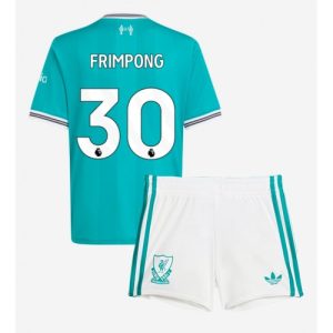 Detské Futbalové dresy Liverpool Jeremie Frimpong #30 2025-26 Tretina Komplety