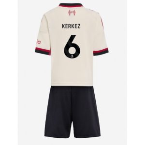 Detské Futbalové dresy Liverpool Milos Kerkez #6 2025-26 Preč Komplety