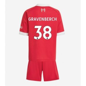 Detské Futbalové dresy Liverpool Ryan Gravenberch #38 2025-26 Domáci Komplety