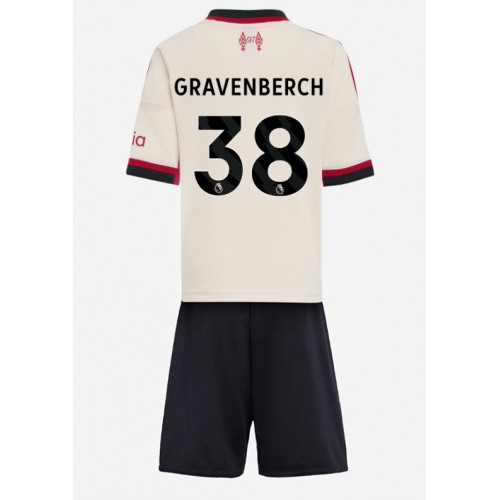 Kinder-Fußballtrikots Liverpool Ryan Gravenberch #38 2025-26 Vorbei Komplett-Sets 1 Kinder-Fußballtrikots Liverpool Ryan Gravenberch #38 2025-26 Auswärts Komplettsets